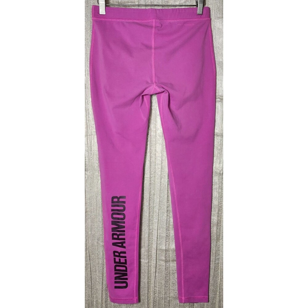 Under Armour Womens Pink Athletic Capris Leggings Charged Cotton Size M